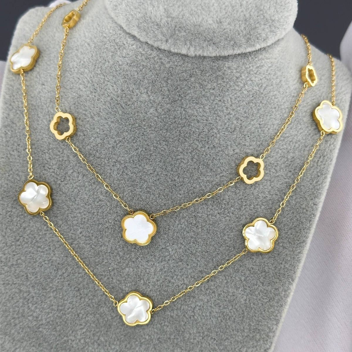 White Clover Meadow Necklace