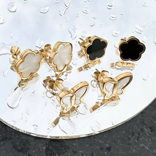White Clover Earrings