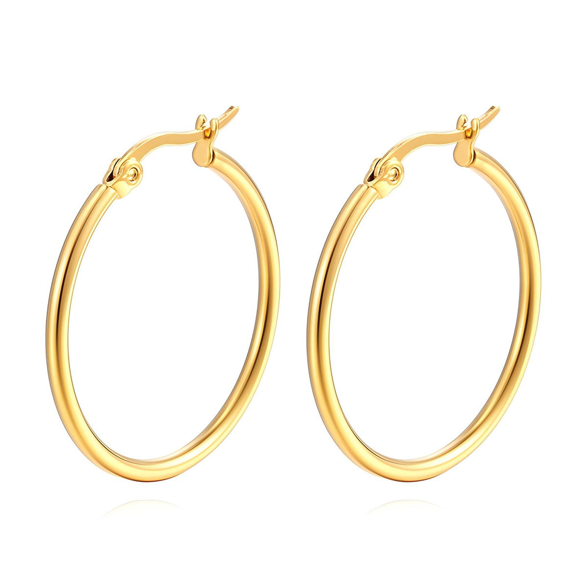 Large Gold Hoop Earrings