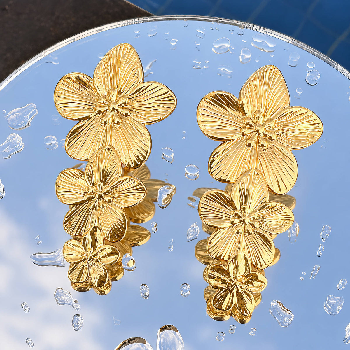 Sculpted Flower Earrings