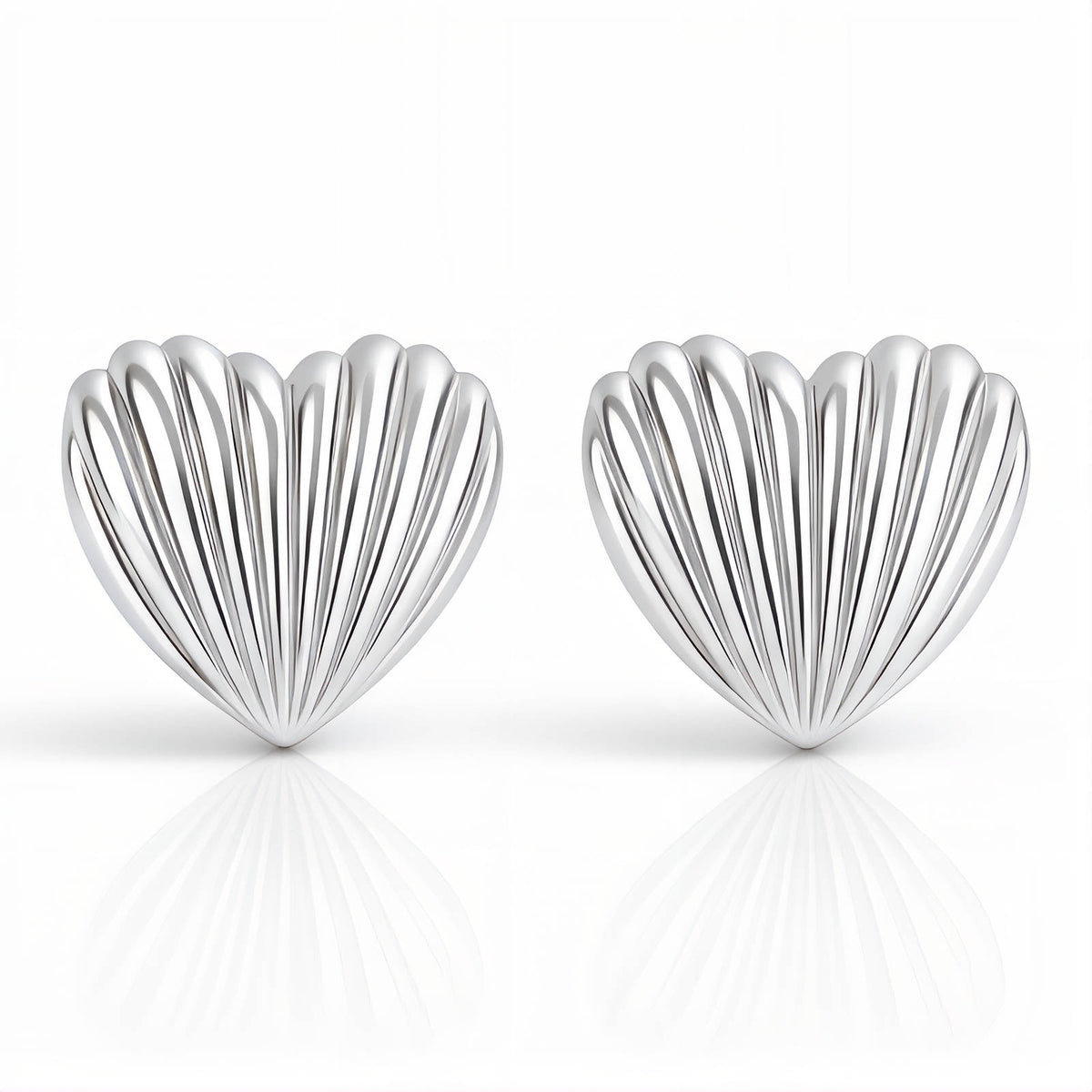 Delicate Heart Stud Earrings