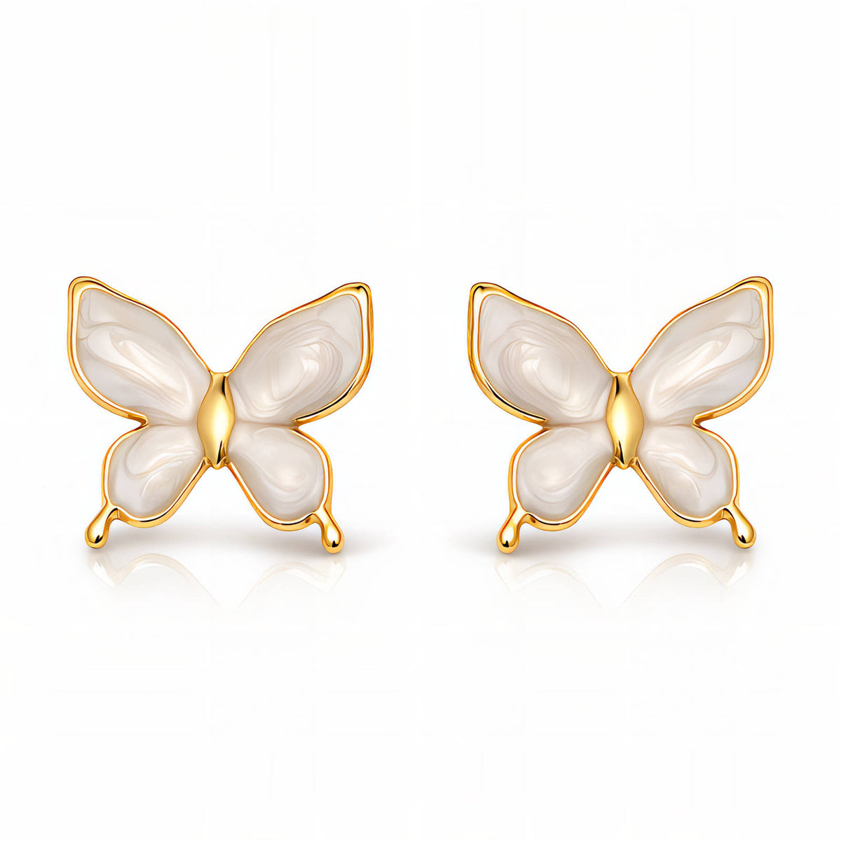 Butterfly Enamel Stud Earrings