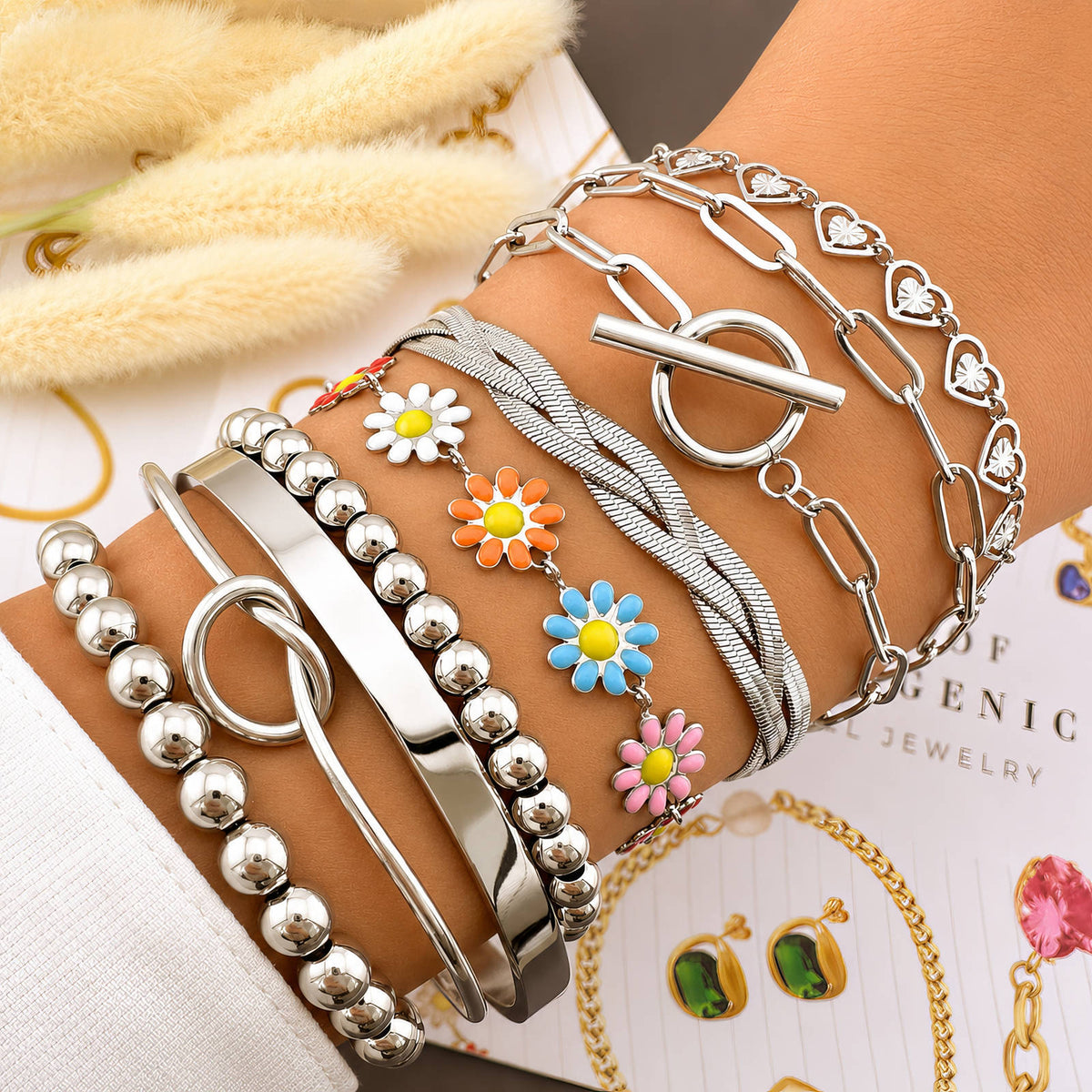 Golden Heart Chain Bracelet