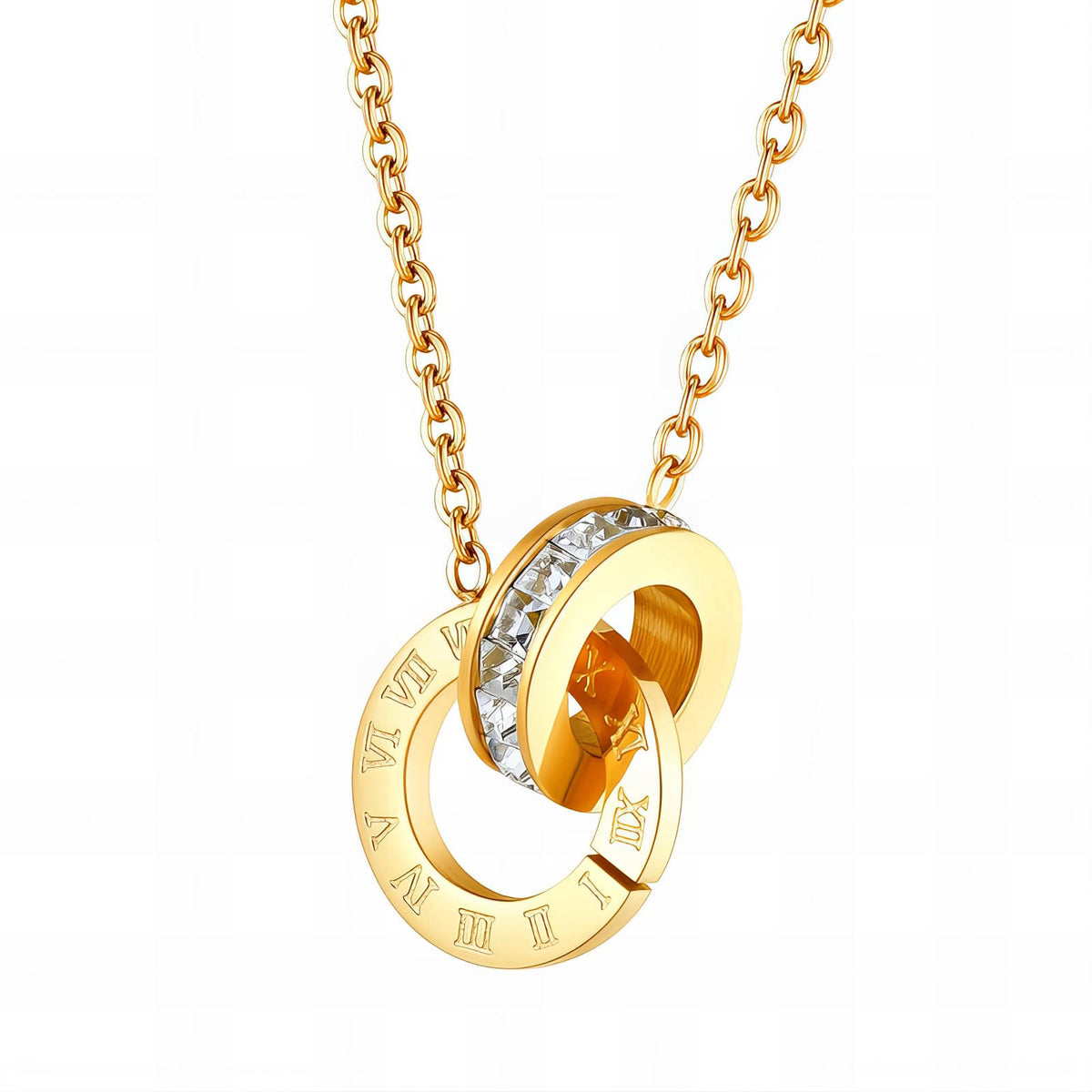Roman Numeral Linked Necklace