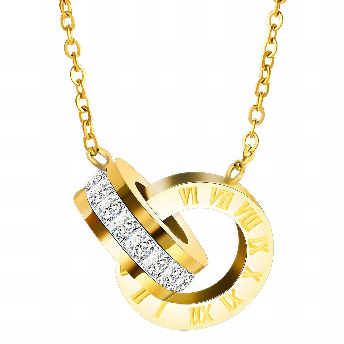 Roman Numeral Linked Necklace