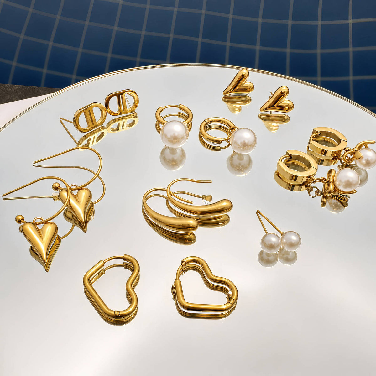 Sweetheart Stud Earrings