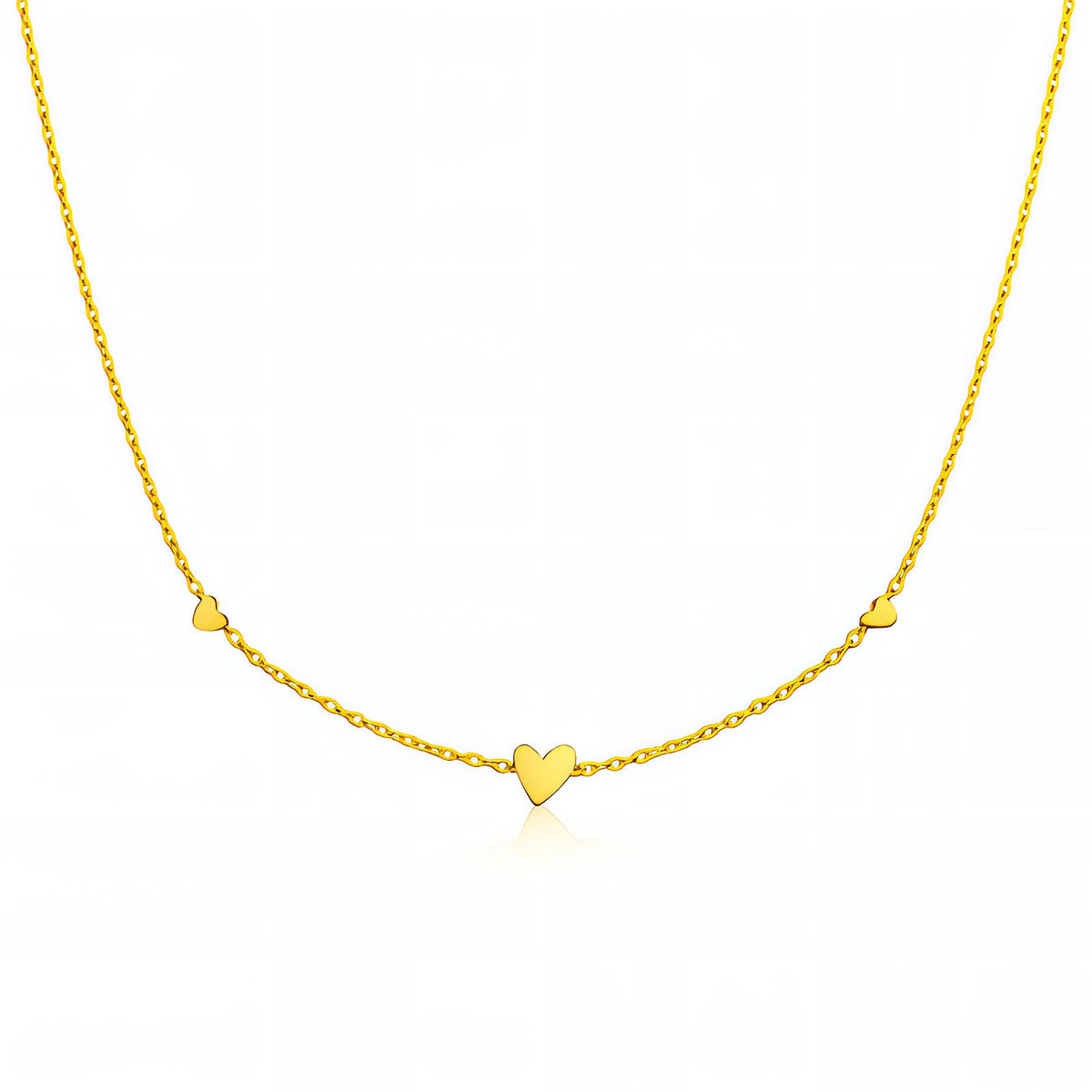 Golden Heart Pendant Necklace