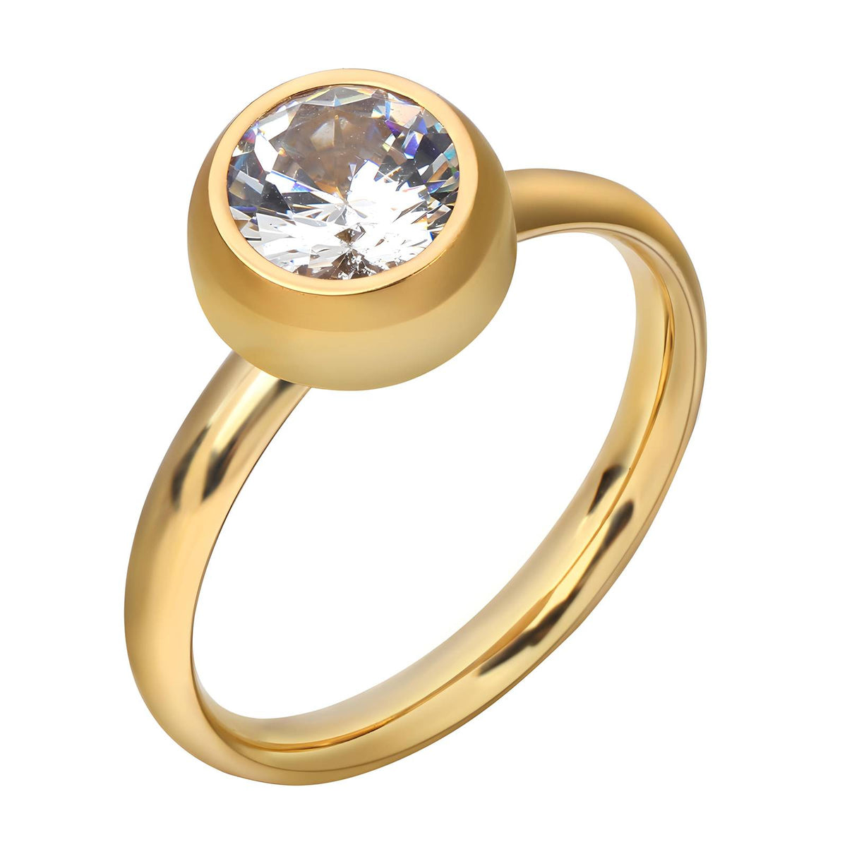 Bezel-Solitaire Ring