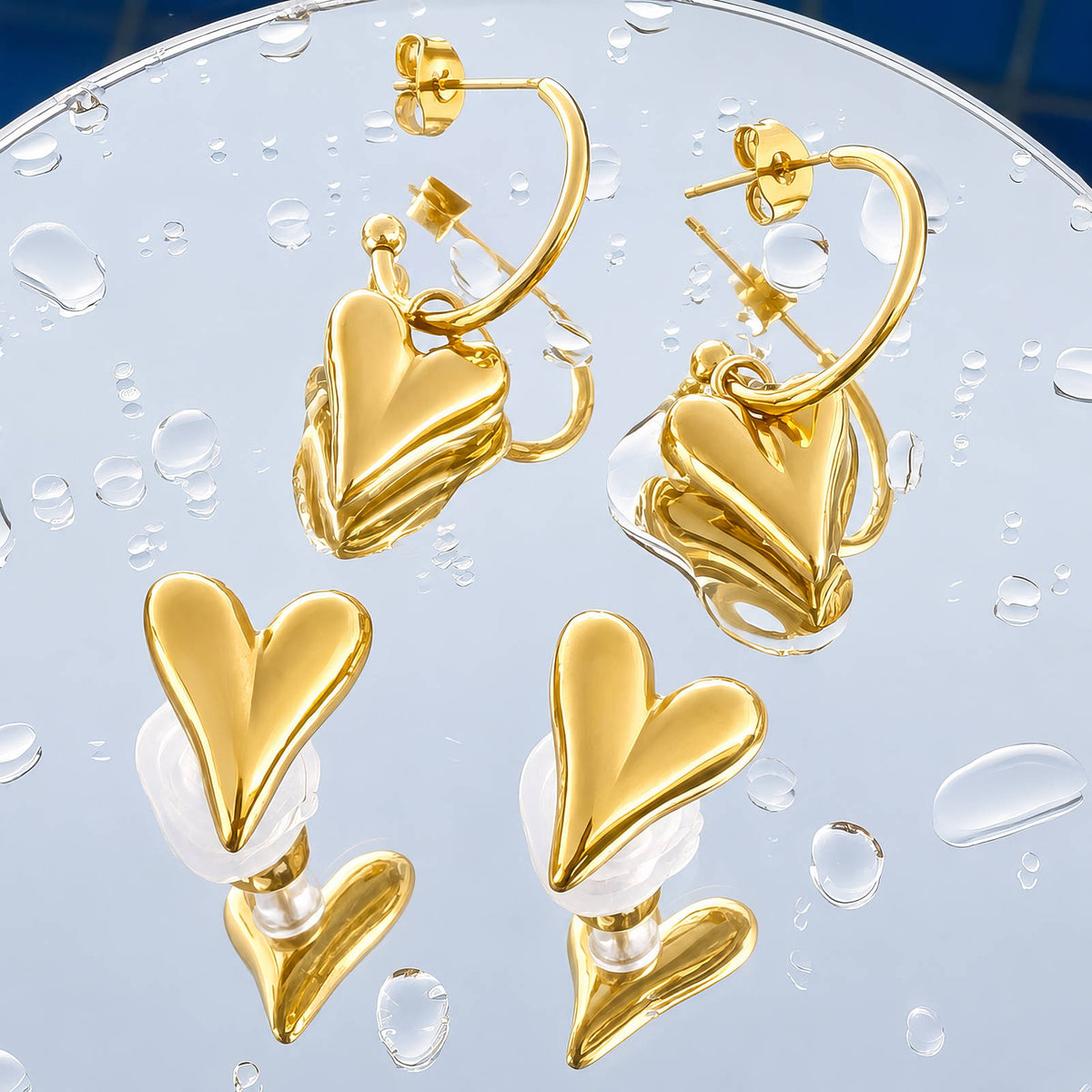 Sweetheart Stud Earrings