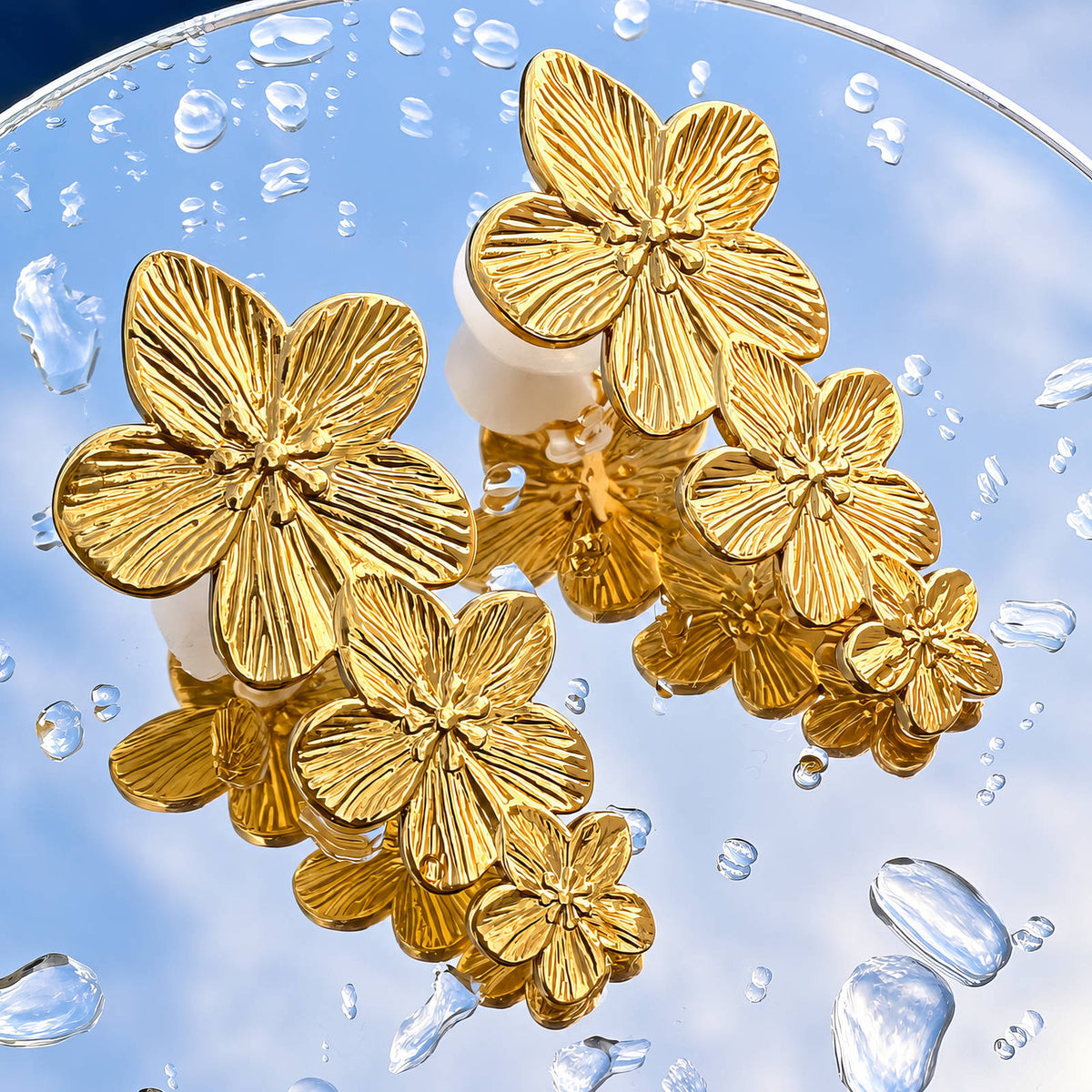 Sculpted Flower Earrings