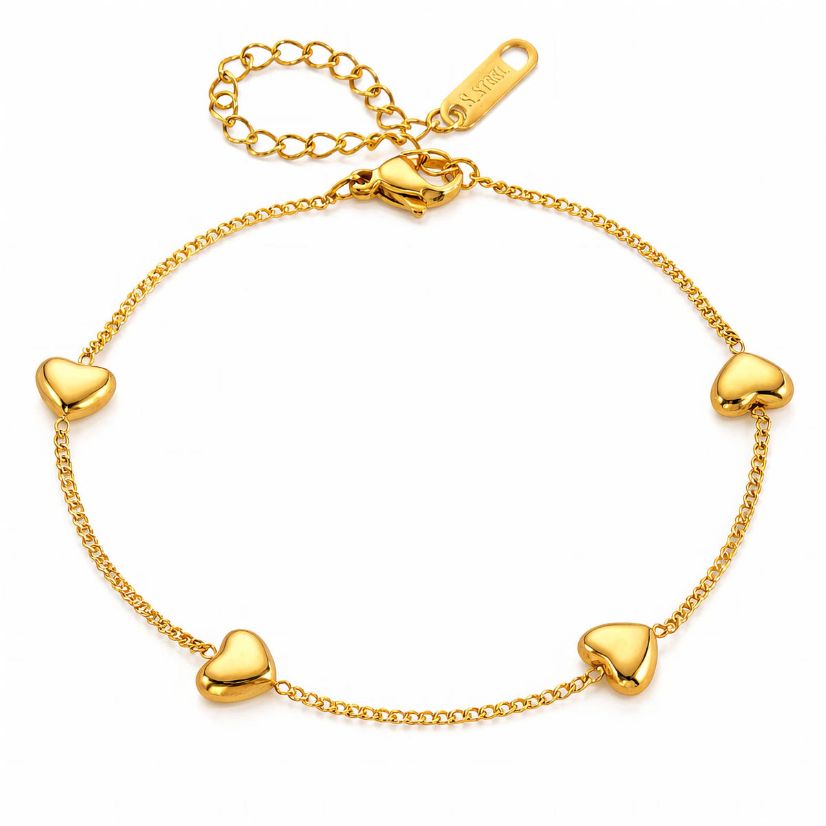 Radiant Heart Chain Bracelet