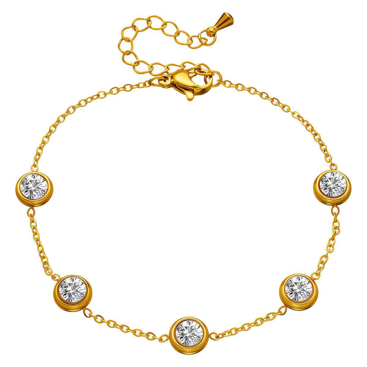 Bezel Link Bracelet