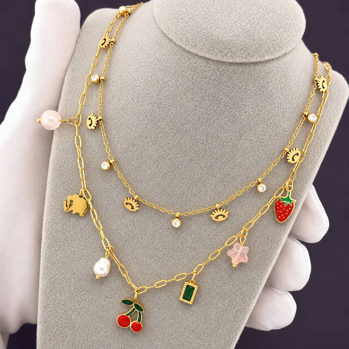 Cherry Pearl Necklace
