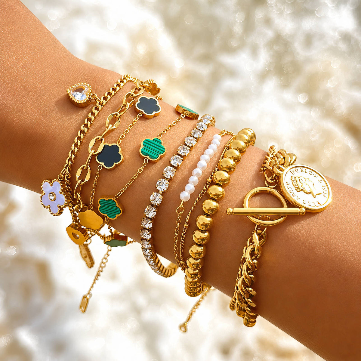 Flower Charm Bracelet