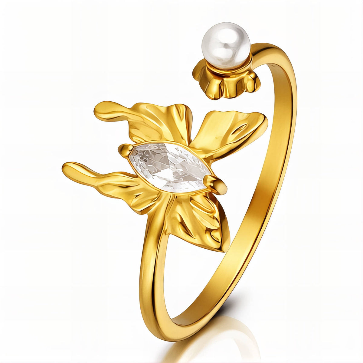 Pearl Butterfly Ring